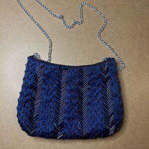 Walborg Blue Beaded Women's Bag